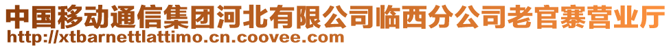 中国移动通信集团河北有限公司临西分公司老官寨营业厅