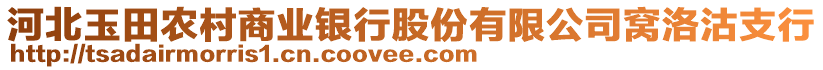 河北玉田农村商业银行股份有限公司窝洛沽支行