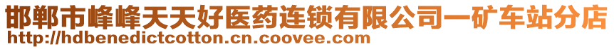 邯鄲市峰峰天天好醫(yī)藥連鎖有限公司一礦車站分店