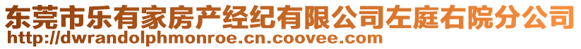 東莞市樂(lè)有家房產(chǎn)經(jīng)紀(jì)有限公司左庭右院分公司