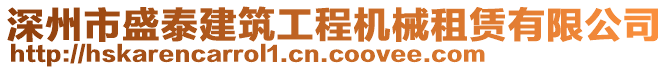 深州市盛泰建筑工程機(jī)械租賃有限公司