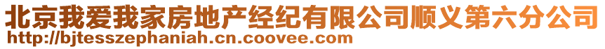 北京我愛我家房地產(chǎn)經(jīng)紀(jì)有限公司順義第六分公司