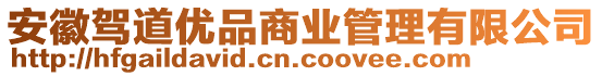 安徽駕道優(yōu)品商業(yè)管理有限公司