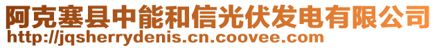 阿克塞縣中能和信光伏發(fā)電有限公司