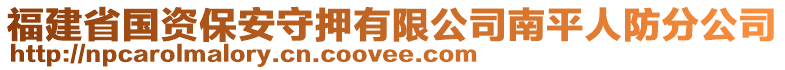 福建省國資保安守押有限公司南平人防分公司