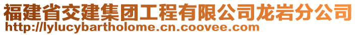 福建省交建集團(tuán)工程有限公司龍巖分公司