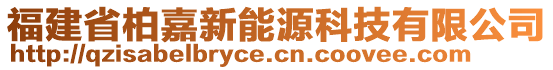 福建省柏嘉新能源科技有限公司