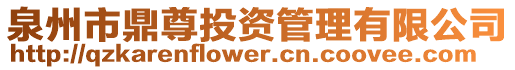 泉州市鼎尊投資管理有限公司