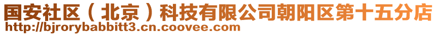 國(guó)安社區(qū)（北京）科技有限公司朝陽(yáng)區(qū)第十五分店