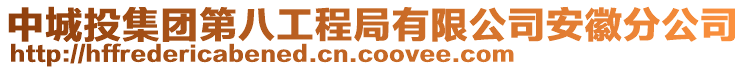 中城投集團第八工程局有限公司安徽分公司