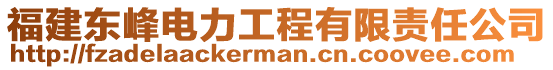 福建東峰電力工程有限責(zé)任公司