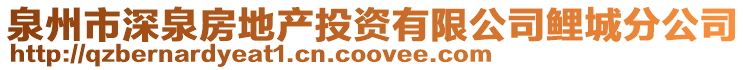 泉州市深泉房地產(chǎn)投資有限公司鯉城分公司