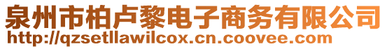 泉州市柏盧黎電子商務有限公司