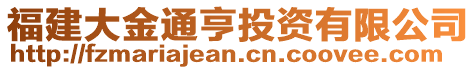 福建大金通亨投資有限公司