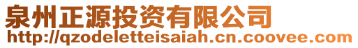 泉州正源投資有限公司