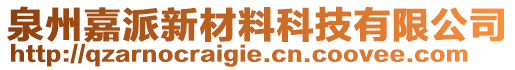 泉州嘉派新材料科技有限公司