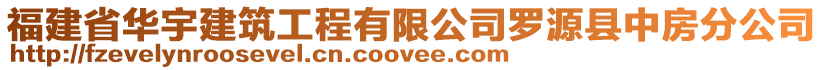 福建省華宇建筑工程有限公司羅源縣中房分公司