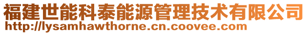 福建世能科泰能源管理技術有限公司