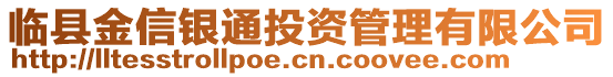 臨縣金信銀通投資管理有限公司