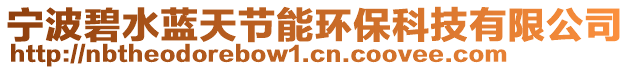 寧波碧水藍(lán)天節(jié)能環(huán)?？萍加邢薰? style=