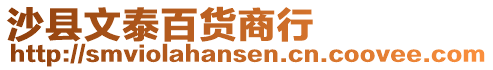 沙縣文泰百貨商行