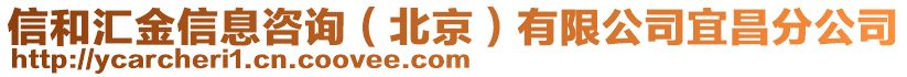 信和汇金信息咨询（北京）有限公司宜昌分公司