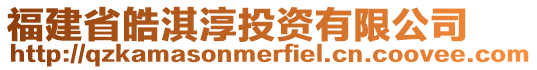 福建省皓淇淳投資有限公司