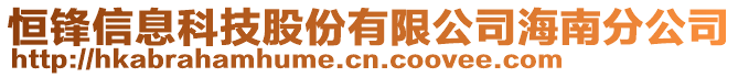 恒鋒信息科技股份有限公司海南分公司