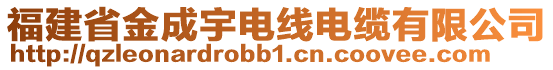 福建省金成宇電線電纜有限公司