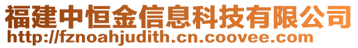 福建中恒金信息科技有限公司