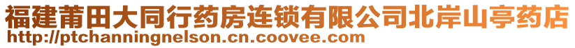 福建莆田大同行藥房連鎖有限公司北岸山亭藥店