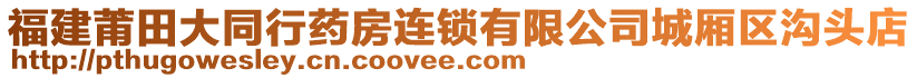 福建莆田大同行藥房連鎖有限公司城廂區(qū)溝頭店