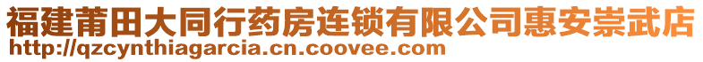 福建莆田大同行藥房連鎖有限公司惠安崇武店