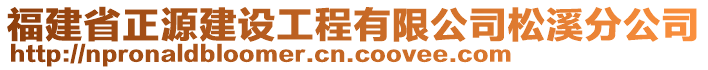 福建省正源建設(shè)工程有限公司松溪分公司