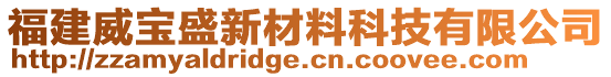 福建威寶盛新材料科技有限公司