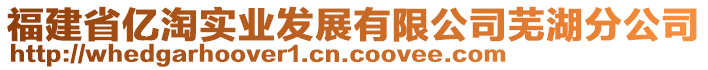 福建省億淘實業(yè)發(fā)展有限公司蕪湖分公司