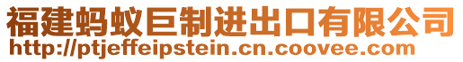 福建螞蟻巨制進(jìn)出口有限公司