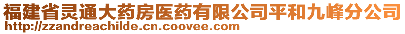 福建省靈通大藥房醫(yī)藥有限公司平和九峰分公司