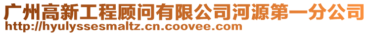 廣州高新工程顧問有限公司河源第一分公司