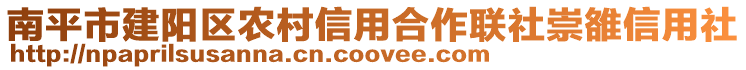 南平市建陽區(qū)農(nóng)村信用合作聯(lián)社崇雒信用社