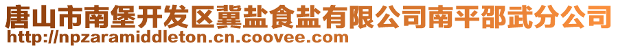 唐山市南堡开发区冀盐食盐有限公司南平邵武分公司