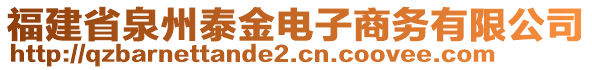 福建省泉州泰金電子商務(wù)有限公司