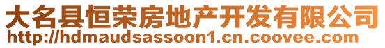 大名縣恒榮房地產(chǎn)開(kāi)發(fā)有限公司