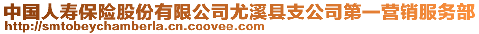 中国人寿保险股份有限公司尤溪县支公司第一营销服务部