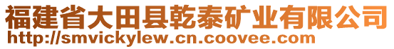 福建省大田縣乾泰礦業(yè)有限公司