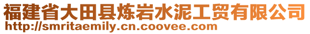 福建省大田縣煉巖水泥工貿(mào)有限公司