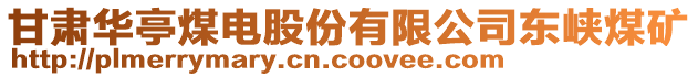 甘肅華亭煤電股份有限公司東峽煤礦