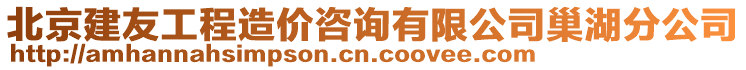 北京建友工程造價咨詢有限公司巢湖分公司