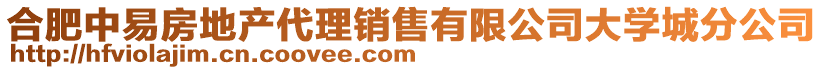 合肥中易房地產(chǎn)代理銷售有限公司大學(xué)城分公司