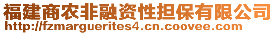 福建商農(nóng)非融資性擔保有限公司